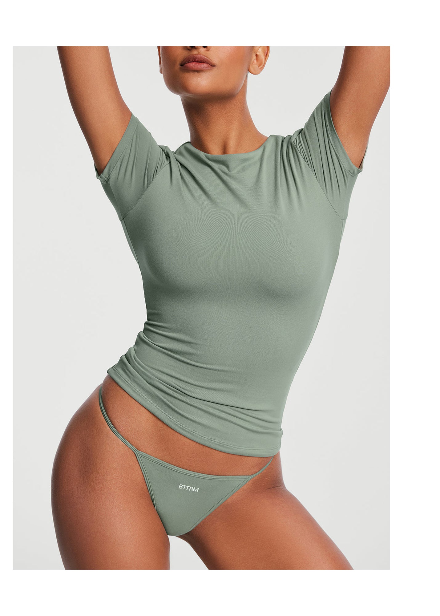 Essential String Thong | Sage Green