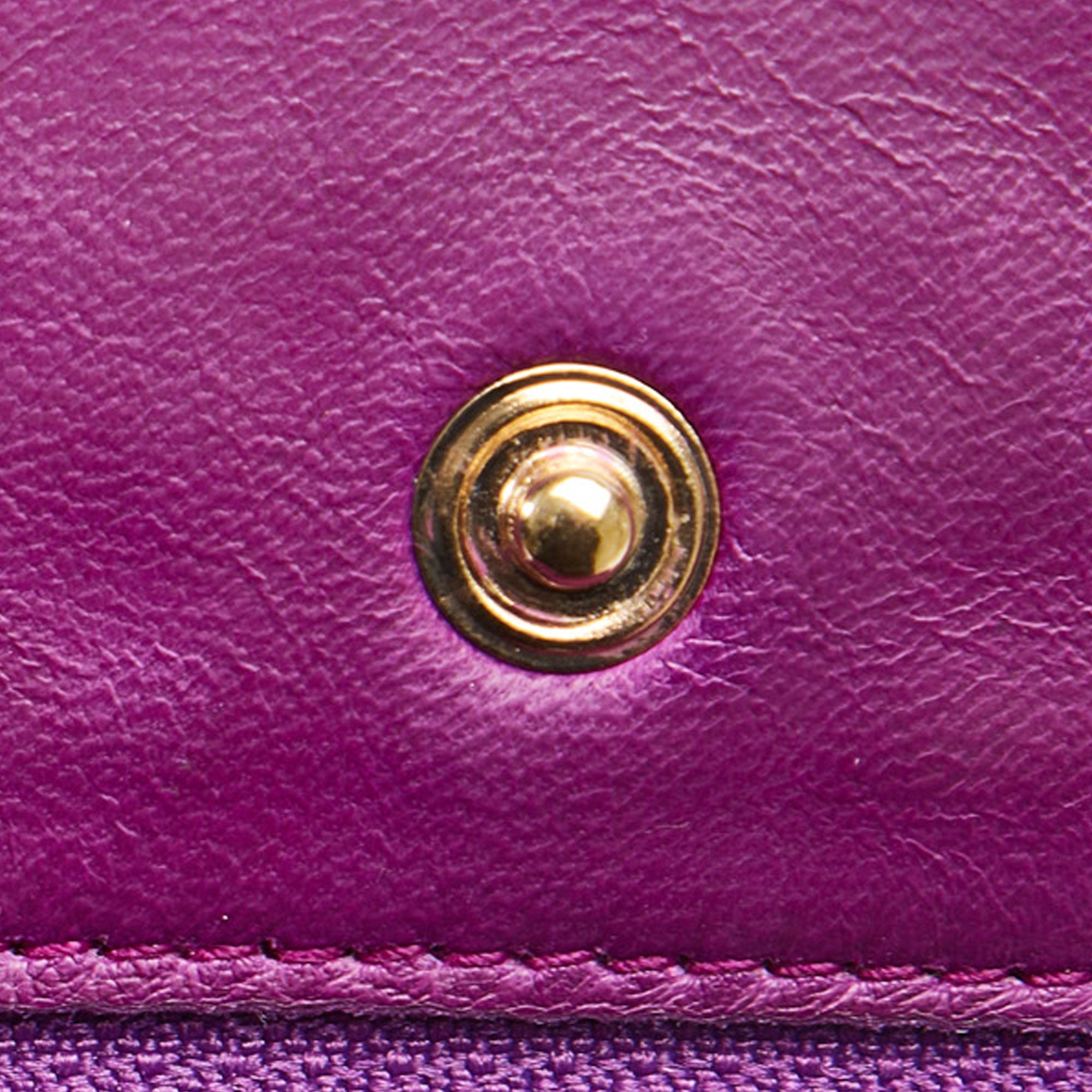 Chanel | Pre-Owned Camellia Wallet On Chain | Purple