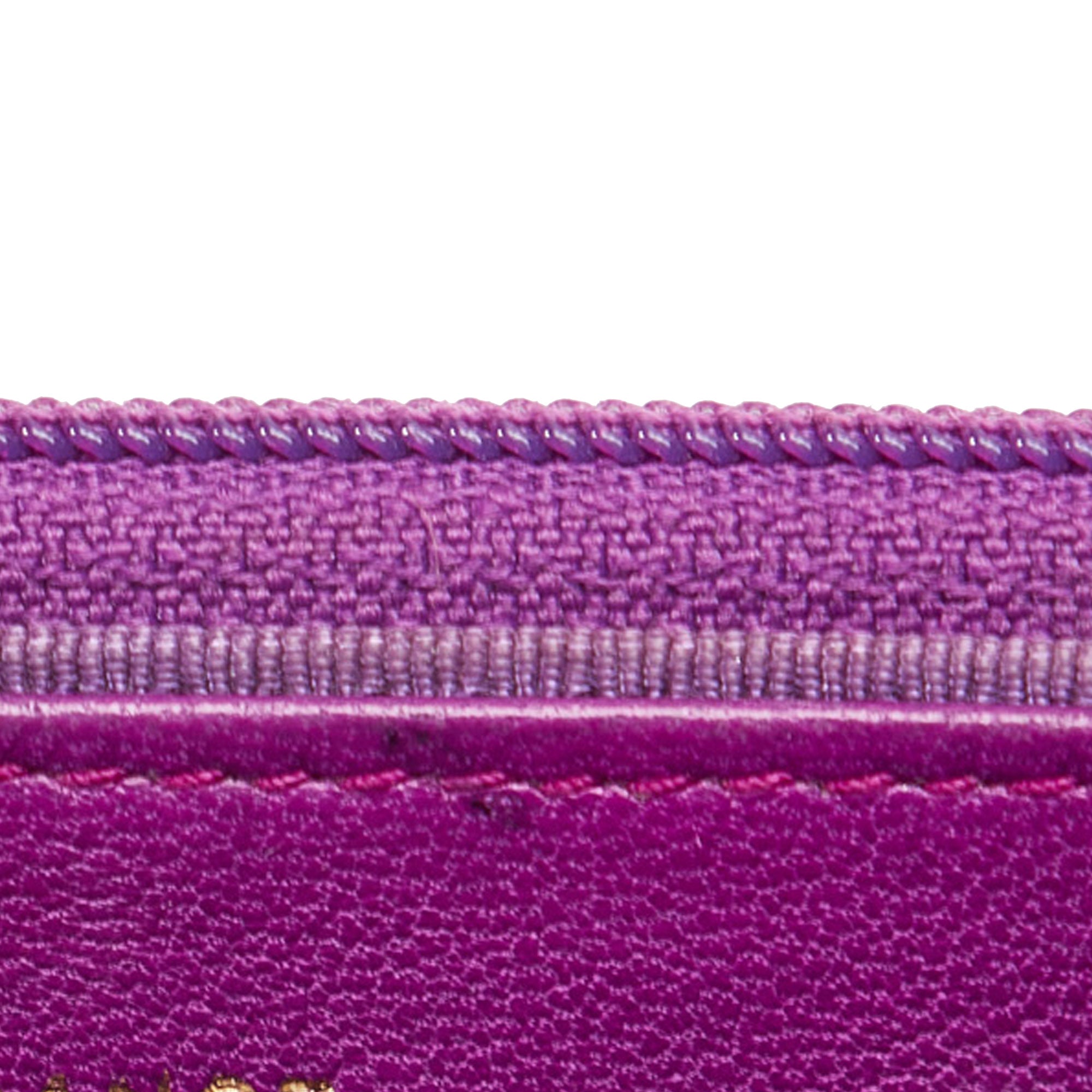 Chanel | Pre-Owned Camellia Wallet On Chain | Purple