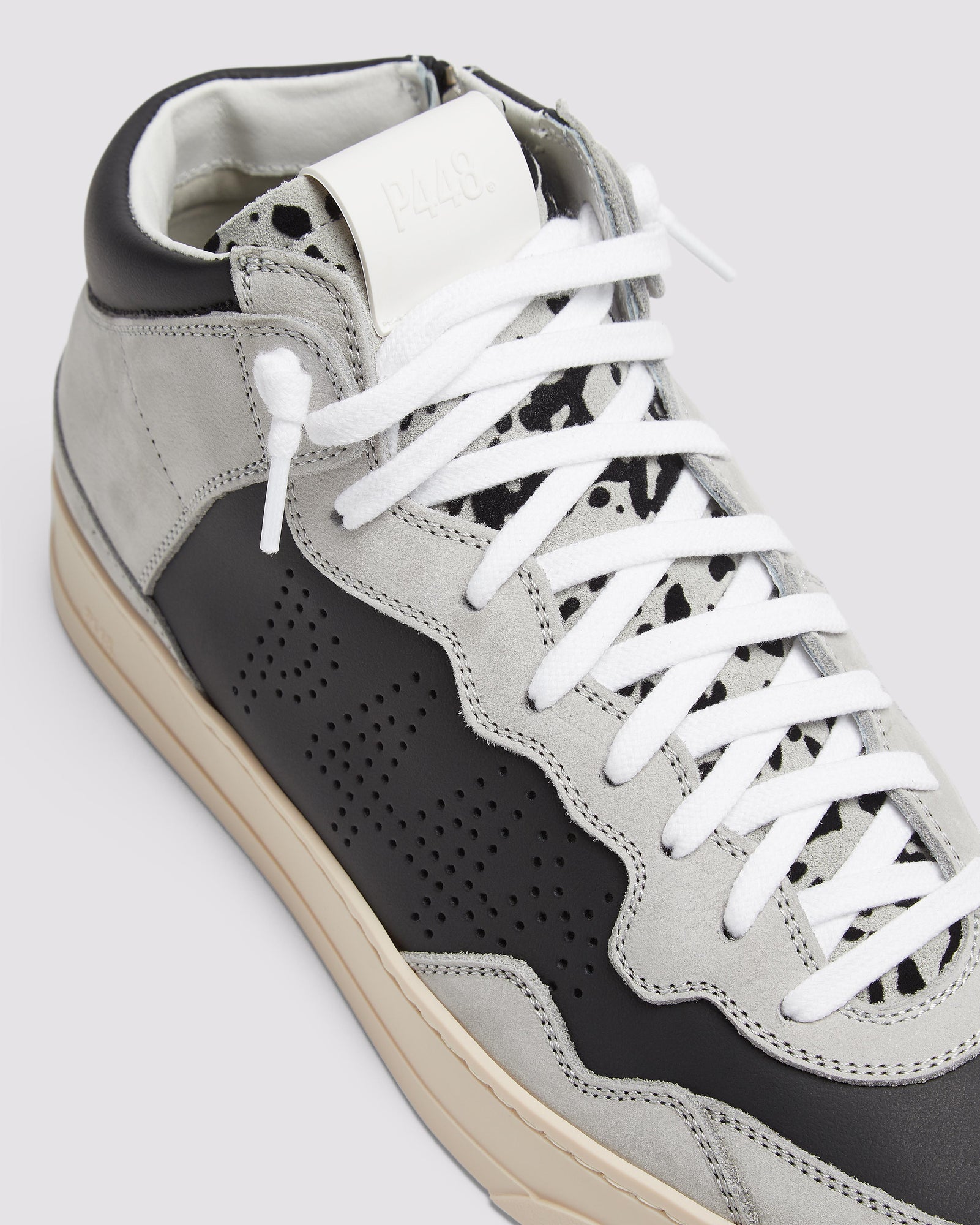 Women | BaliHi Grey Spotted Sneaker | Black