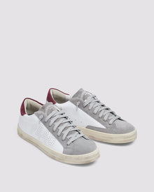 Men | John White/Burgundy Sneaker | White