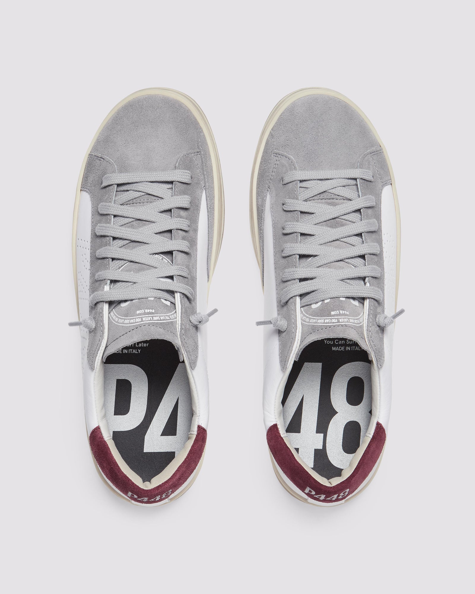 Men | John White/Burgundy Sneaker | White