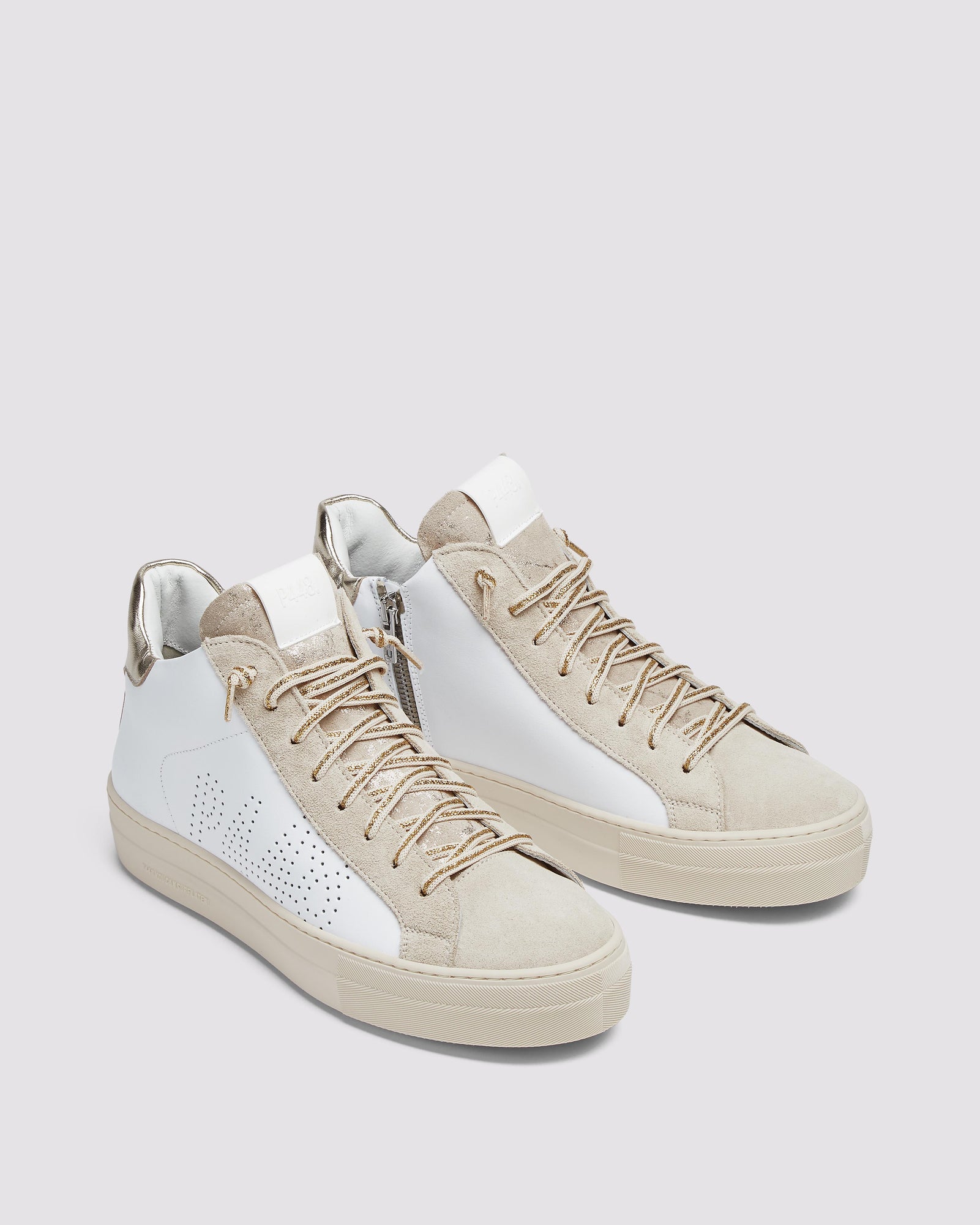 Women | Thea Mid Champagne Sneaker | White