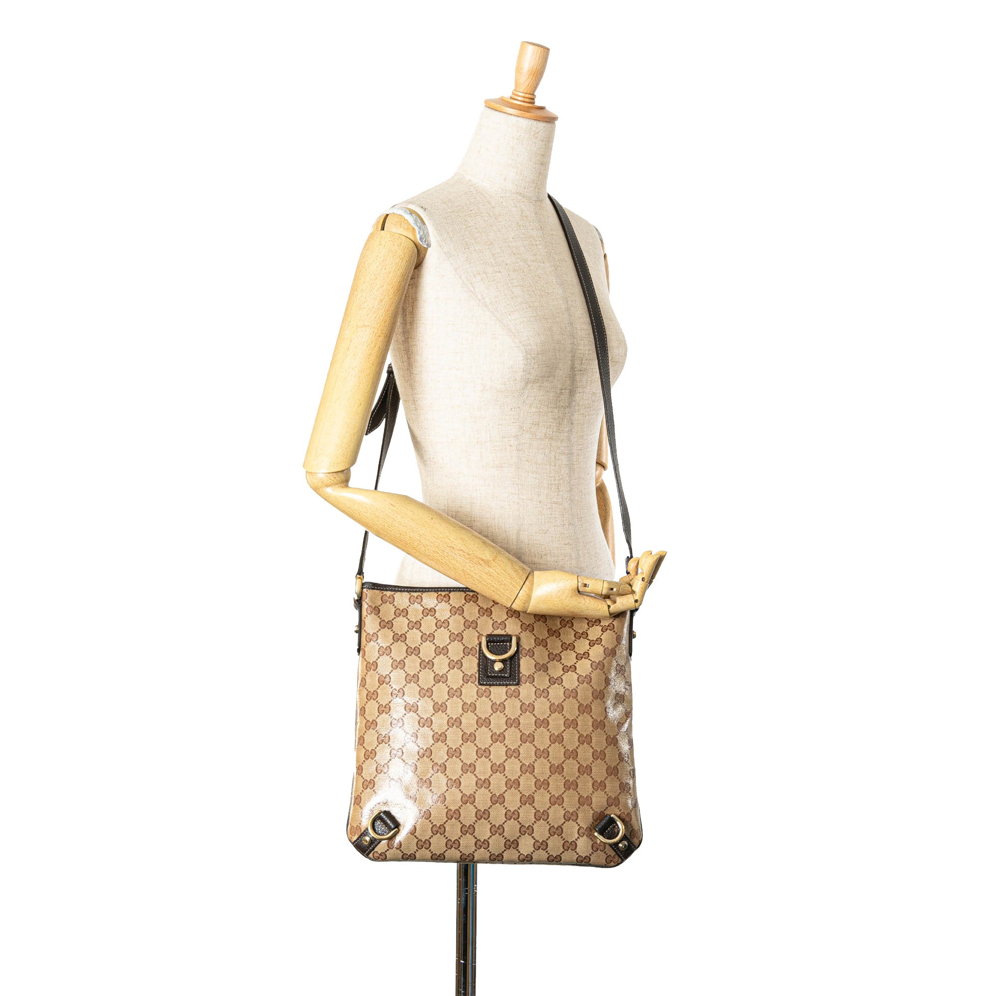 Gucci | Pre-Owned GG Crystal Abbey D Ring Crossbody | Brown