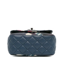 Chanel | Pre-Owned Mini Square Classic Calfskin Airline Flap | Blue/Dark Blue