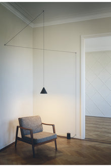 String Light Cone Suspension 22m App | Black