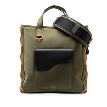Dior | Pre-Owned x Sacai Saddle Tote | Green/Dark Green