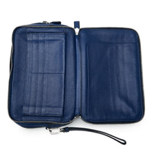 Prada | Pre-Owned Vitello Daino Clutch Bag | Blue