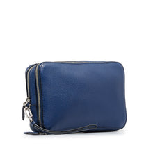 Prada | Pre-Owned Vitello Daino Clutch Bag | Blue
