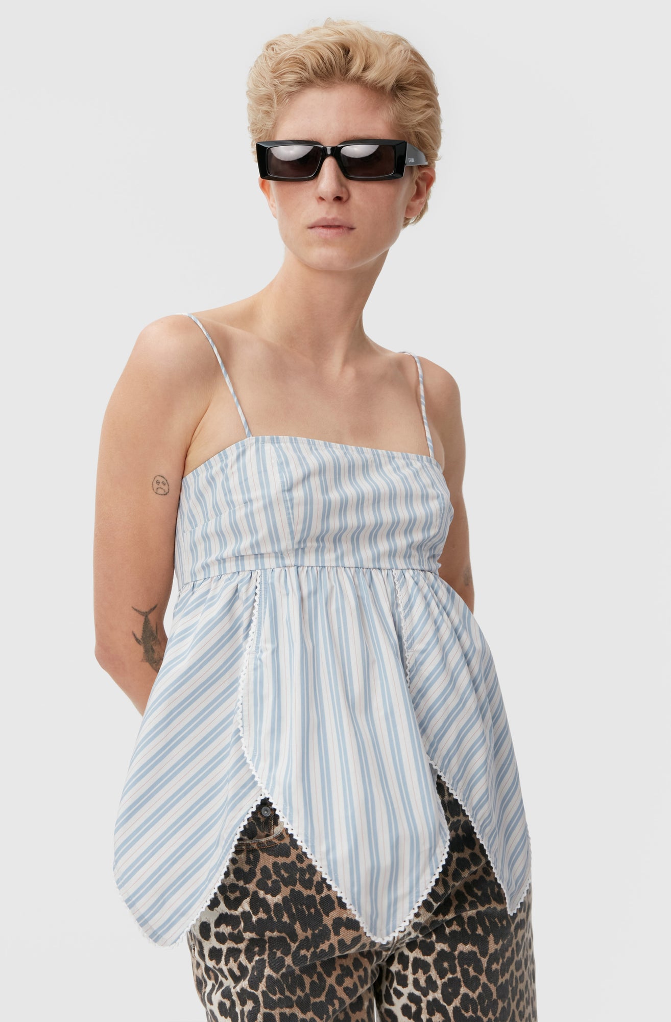 Babydoll Tulip Top | Forever Blue