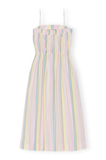 Stripe Cotton Maxi Strap Dress | Multicolor