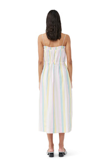 Stripe Cotton Maxi Strap Dress | Multicolor