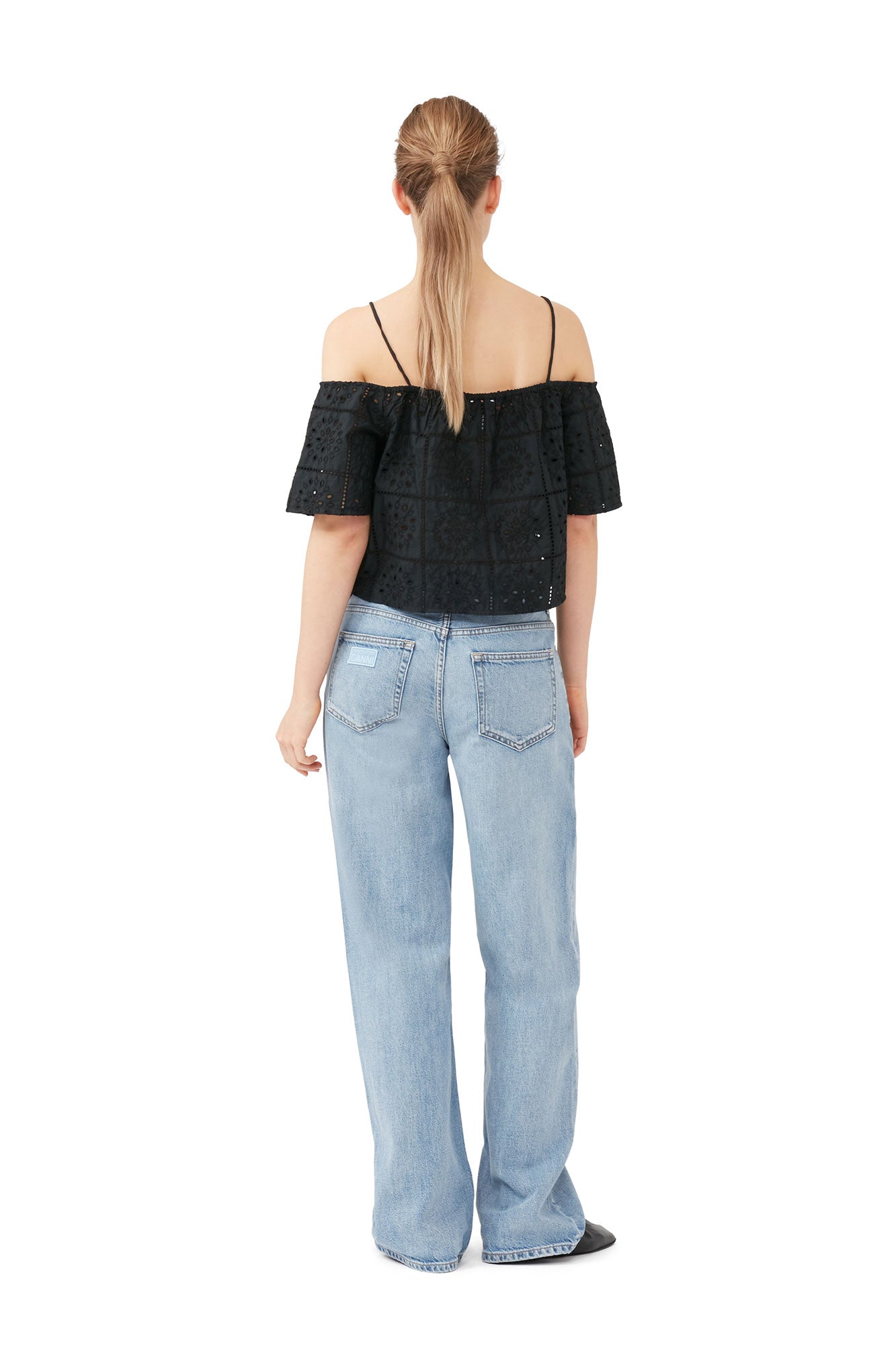 Broderie Anglaise Top | Black