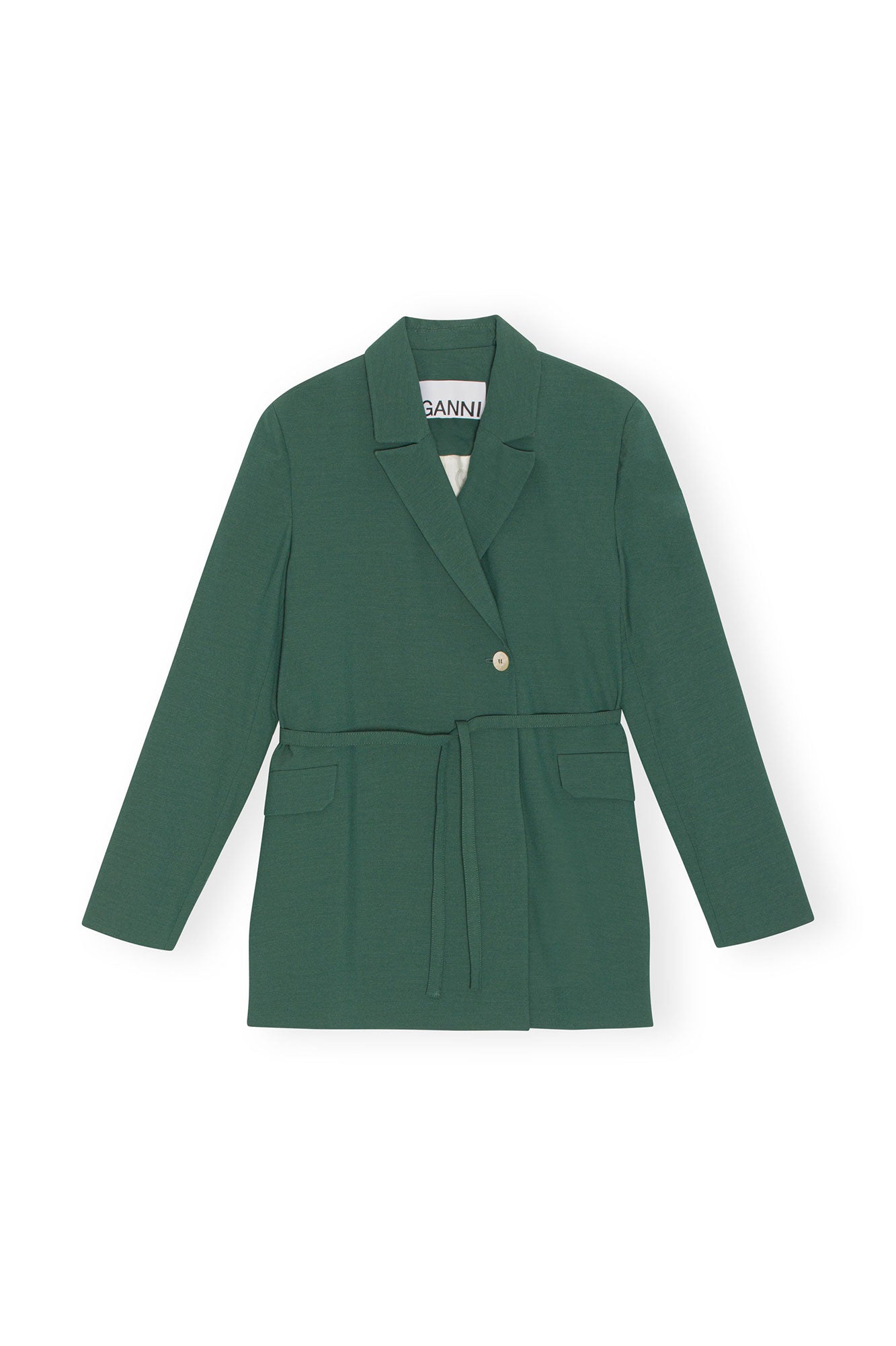 Drapey Melange Blazer | Trekking Green