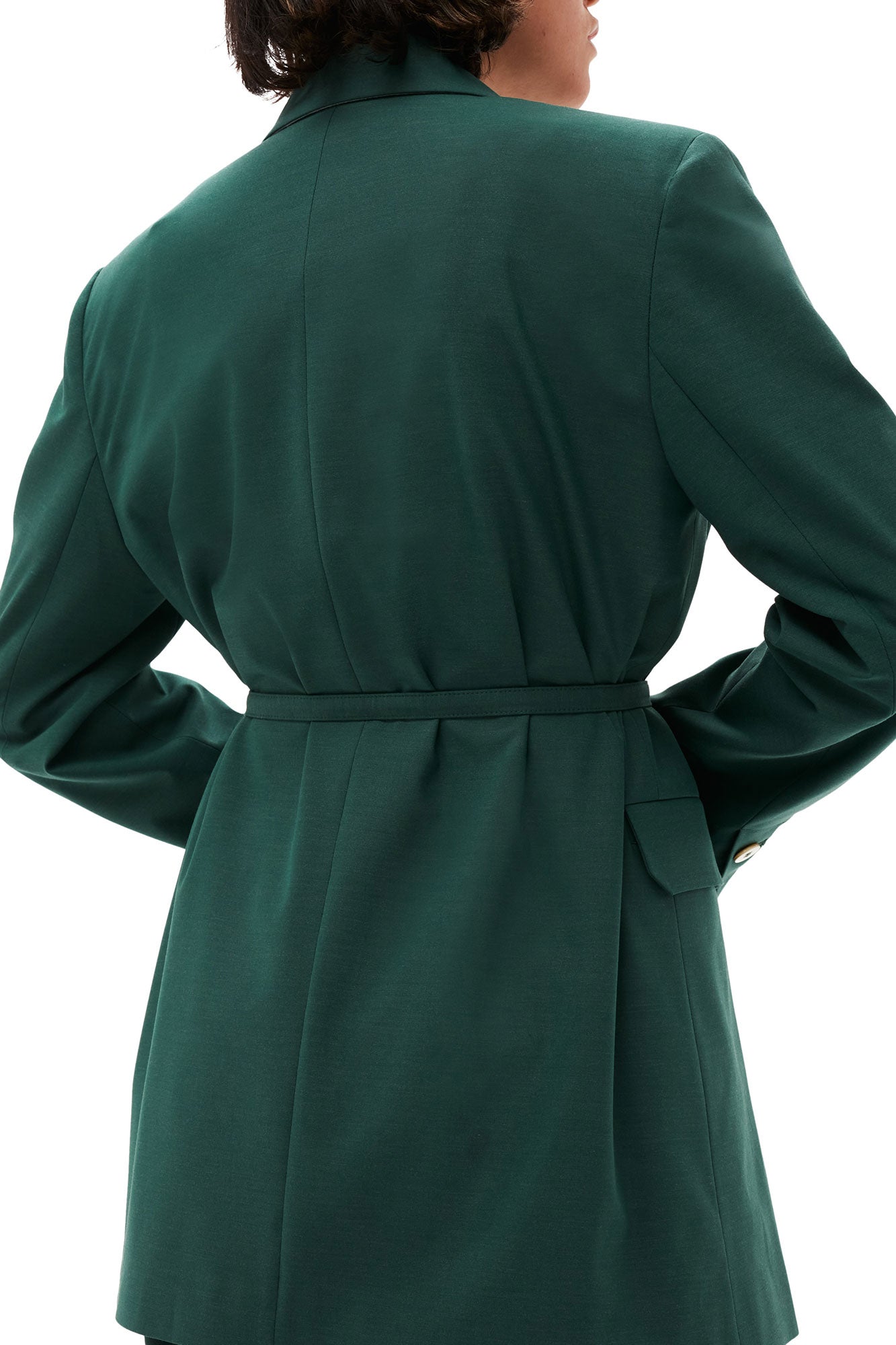 Drapey Melange Blazer | Trekking Green
