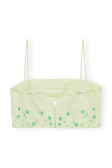 Beaded Nylon Top | Lily Green