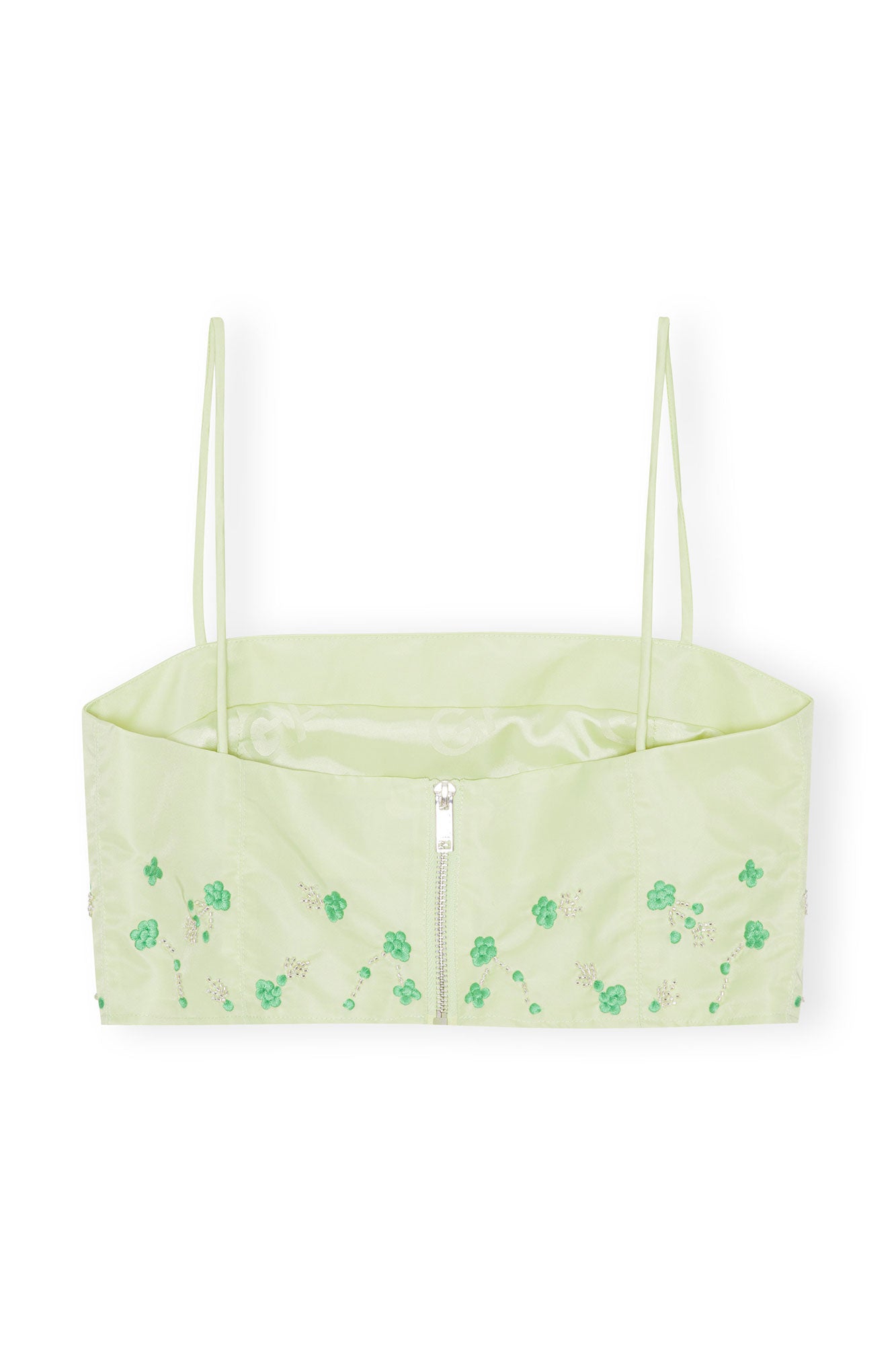 Beaded Nylon Top | Lily Green