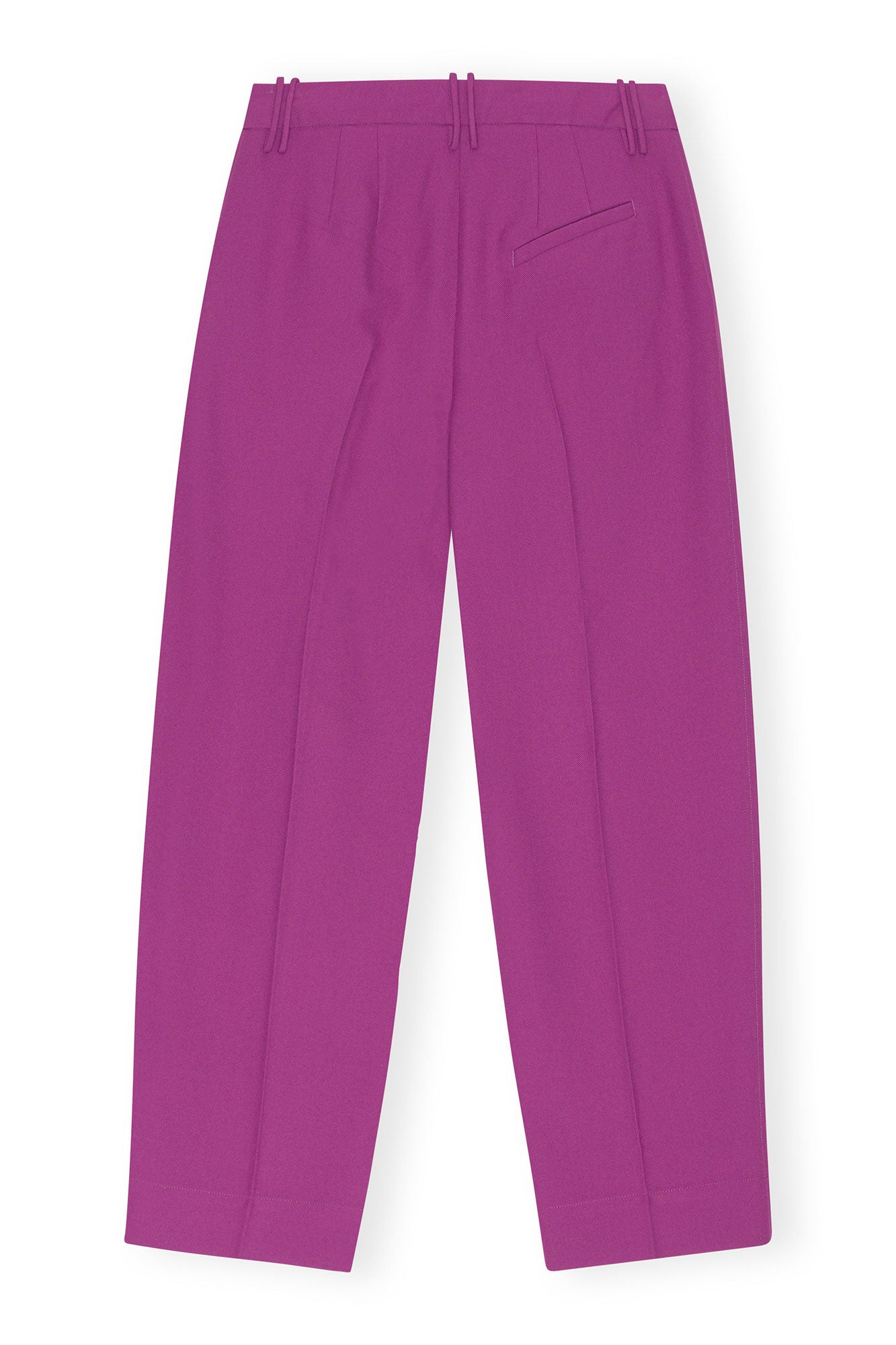Summer Suiting Relaxed Pleated Trousers | Purple Wine