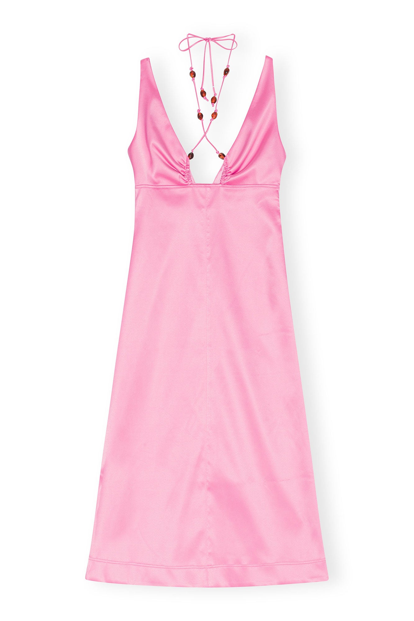 Double Satin Halter-Neck Dress | Wild Orchid