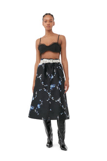 Cotton Suiting Strap Top | Black