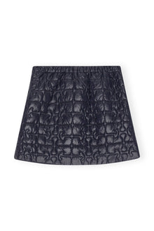 Shiny Quilt Mini Skirt | Sky Captain