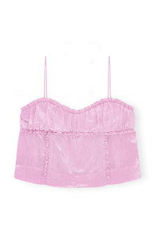 Shiny Tech Strap Top | Lilac Sachet