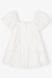 Light Broderie Anglaise Layer Dress | Egret