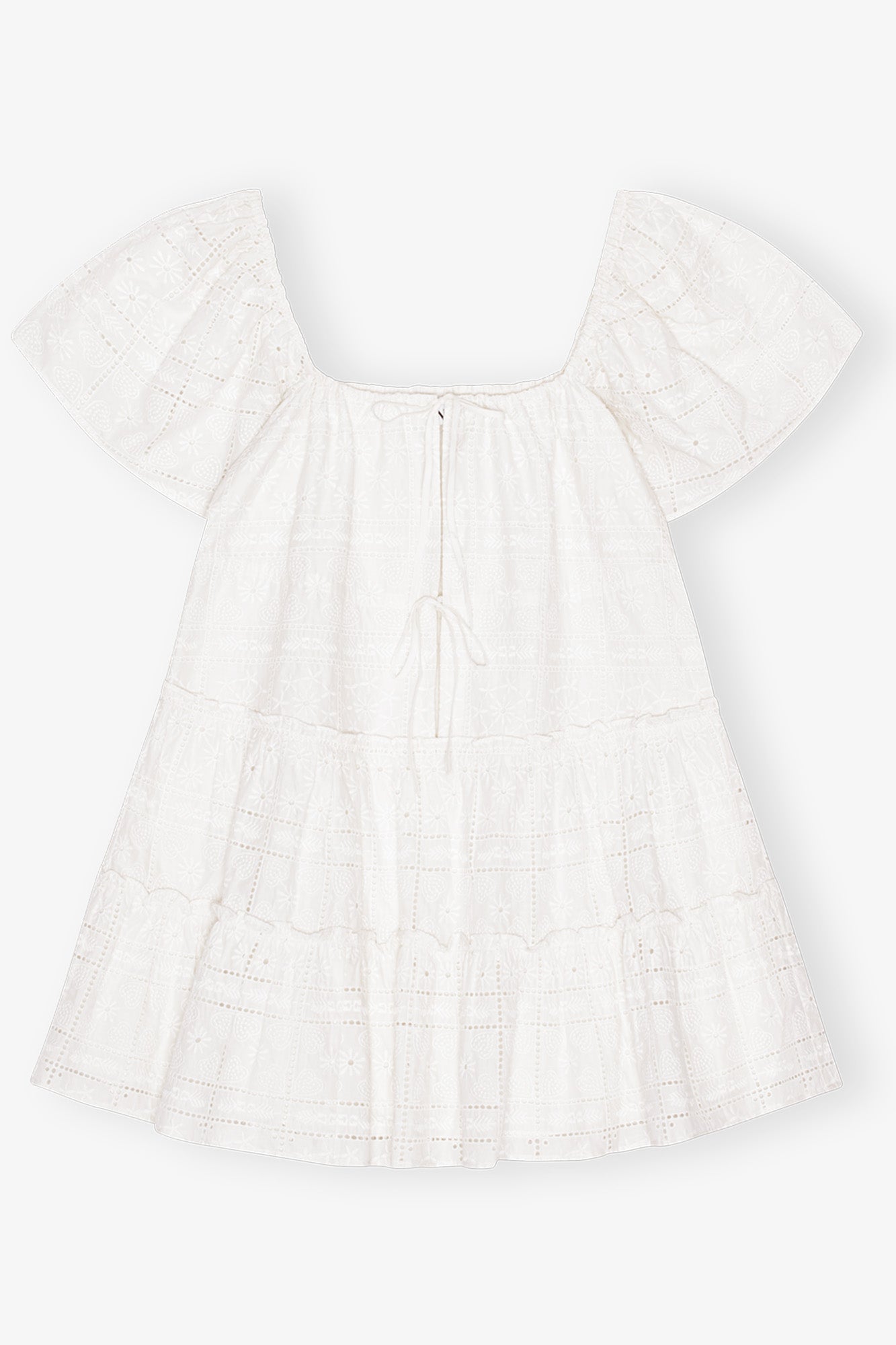Light Broderie Anglaise Layer Dress | Egret