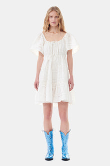 Light Broderie Anglaise Layer Dress | Egret