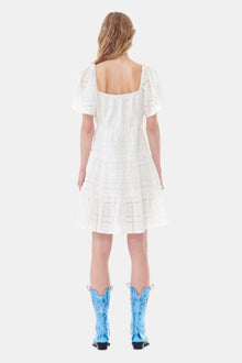 Light Broderie Anglaise Layer Dress | Egret