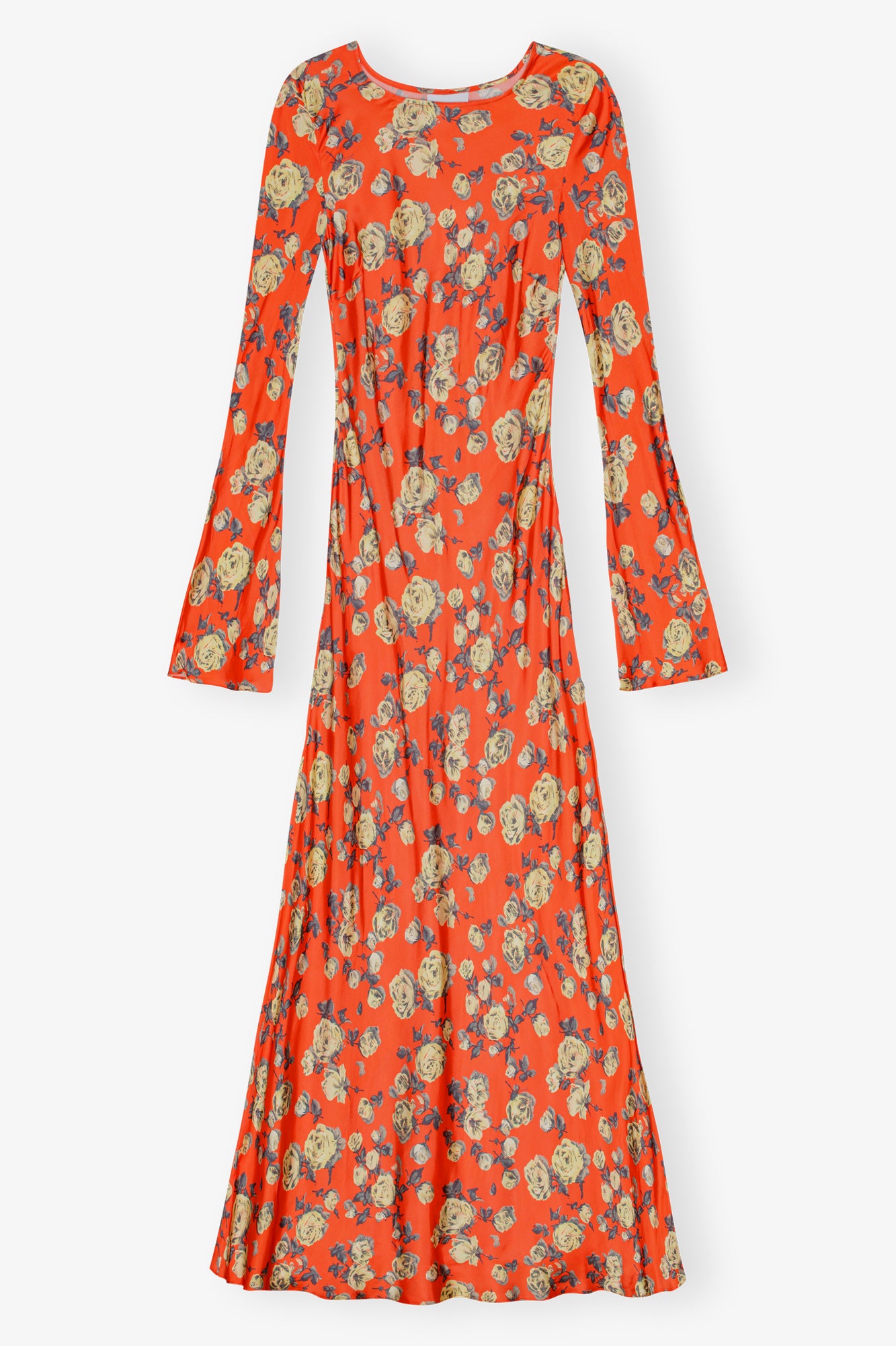 Printed Satin Maxi Dress | Poinciana