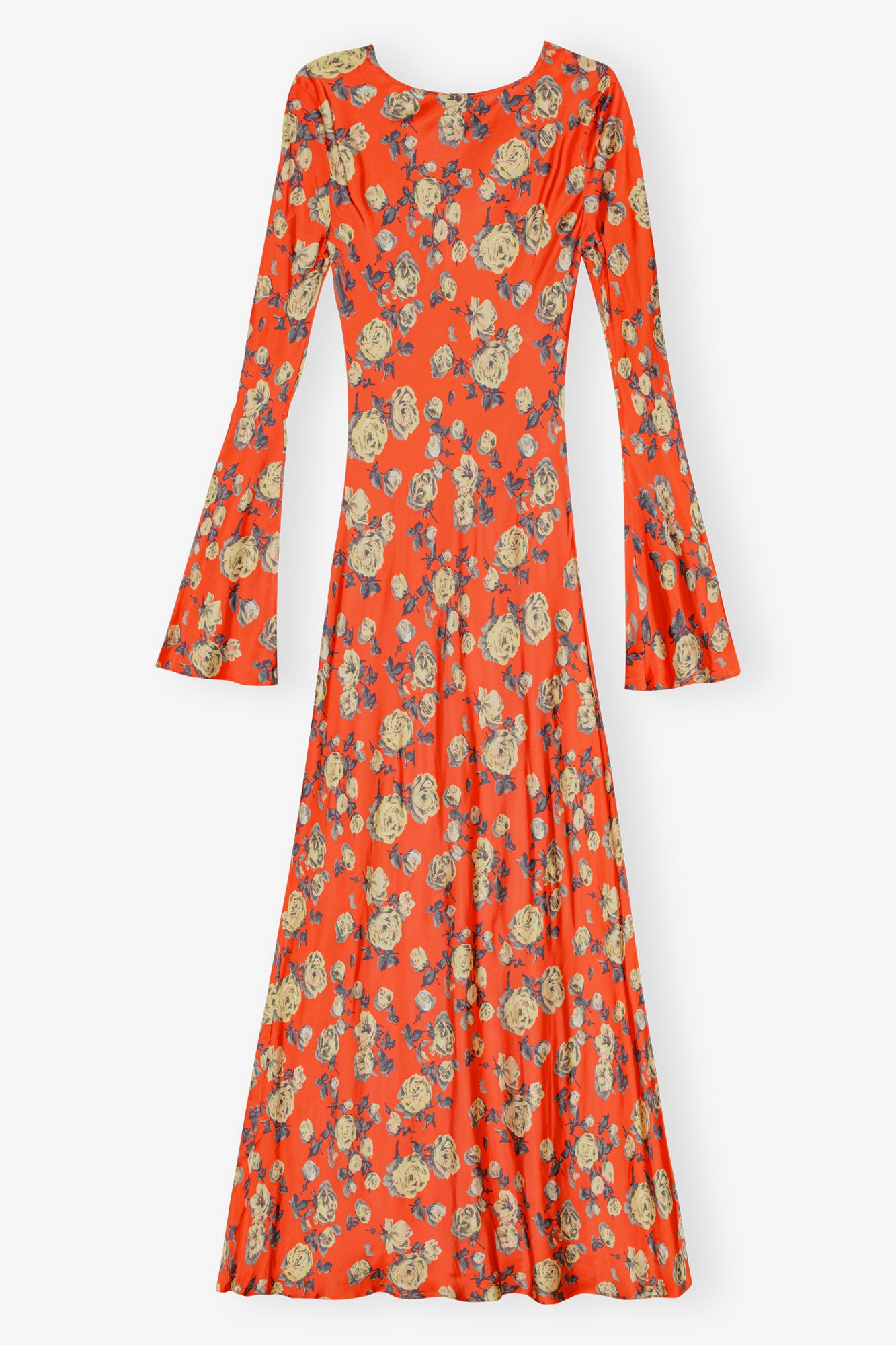 Printed Satin Maxi Dress | Poinciana