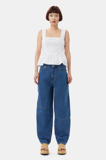 Cotton Poplin Smock Top | Bright White