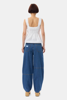 Cotton Poplin Smock Top | Bright White