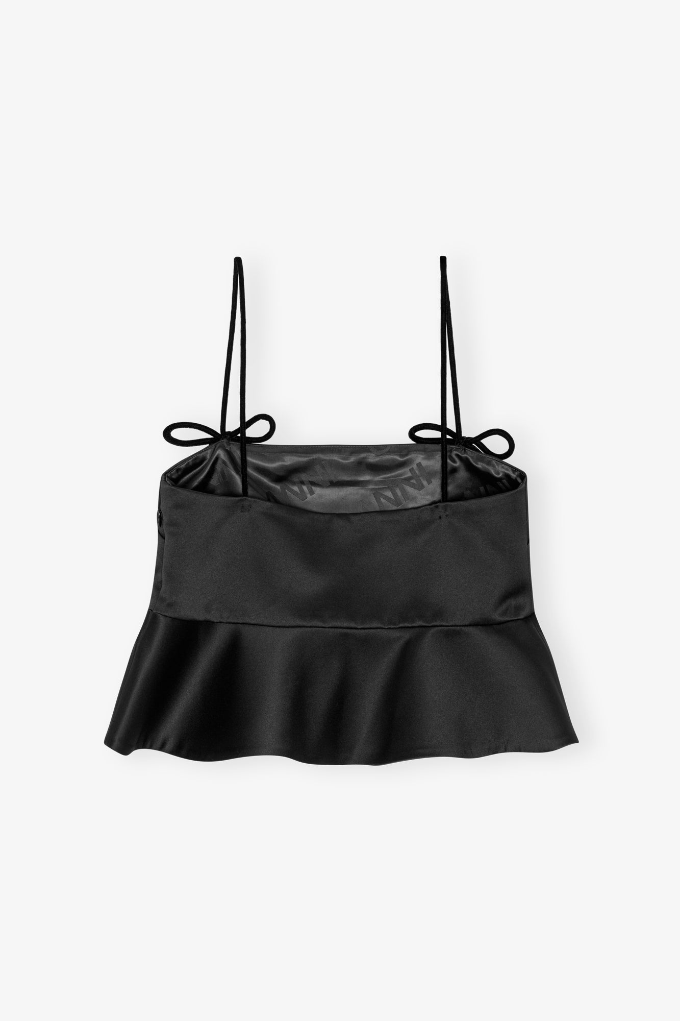 Duchesse Satin Top | Black