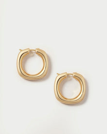 Faustine Rounded Square Hoop | Gold