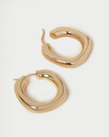 Faustine Rounded Square Hoop | Gold