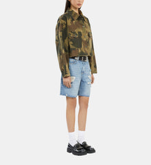 Short Denim Jacket | Women | Camouflage