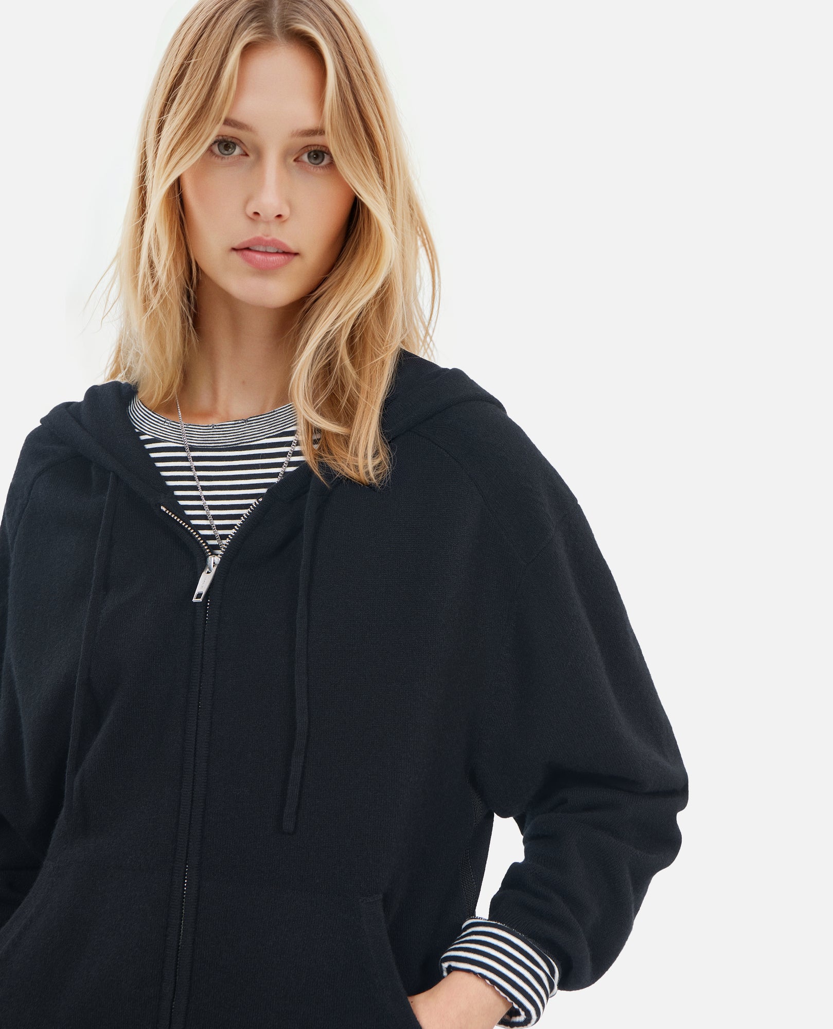 Wool And Cashmere Hoodie | Women | Black