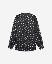 Shirt W/ Three-Quarter-Length Sleeves | Women | Black x White