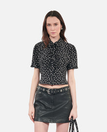 Polka Dot Shirt | Women | Black x White