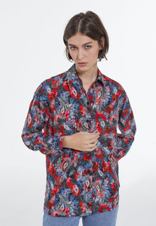 Multicolored Printed Shirt | Women | Red