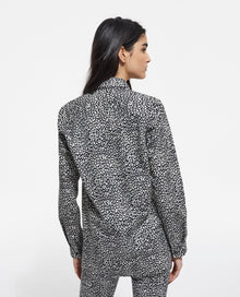 Leopard-Print Shirt | Women | Black x White