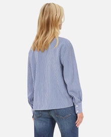 Striped Long Sleeve Shirt | Women | Blue White