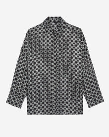 Chain Print Loose Fit Shirt | Women | Black x White