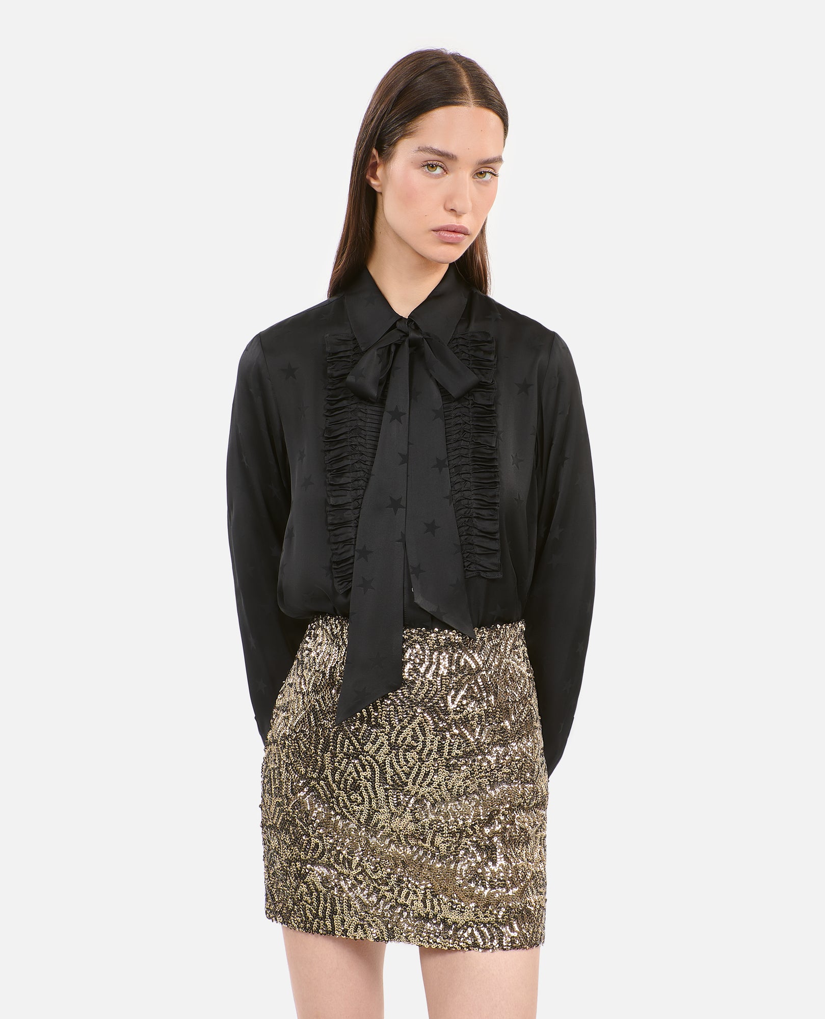 Jacquard Shirt | Women | Black