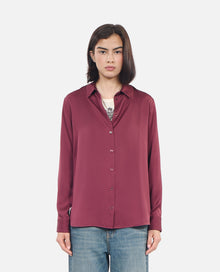 Silk Shirt | Women | Burgundy