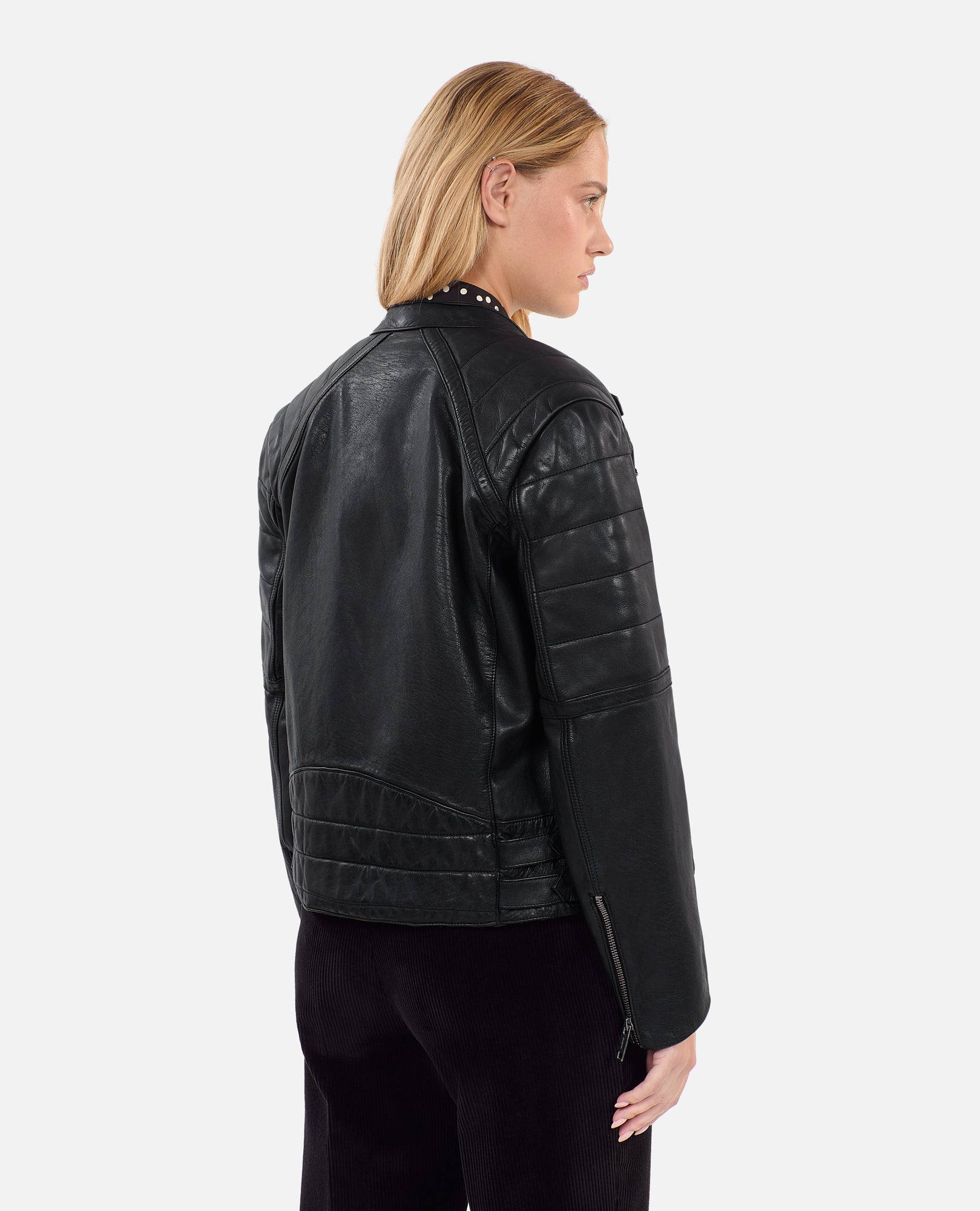 Leather Biker Jacket | Women | Black