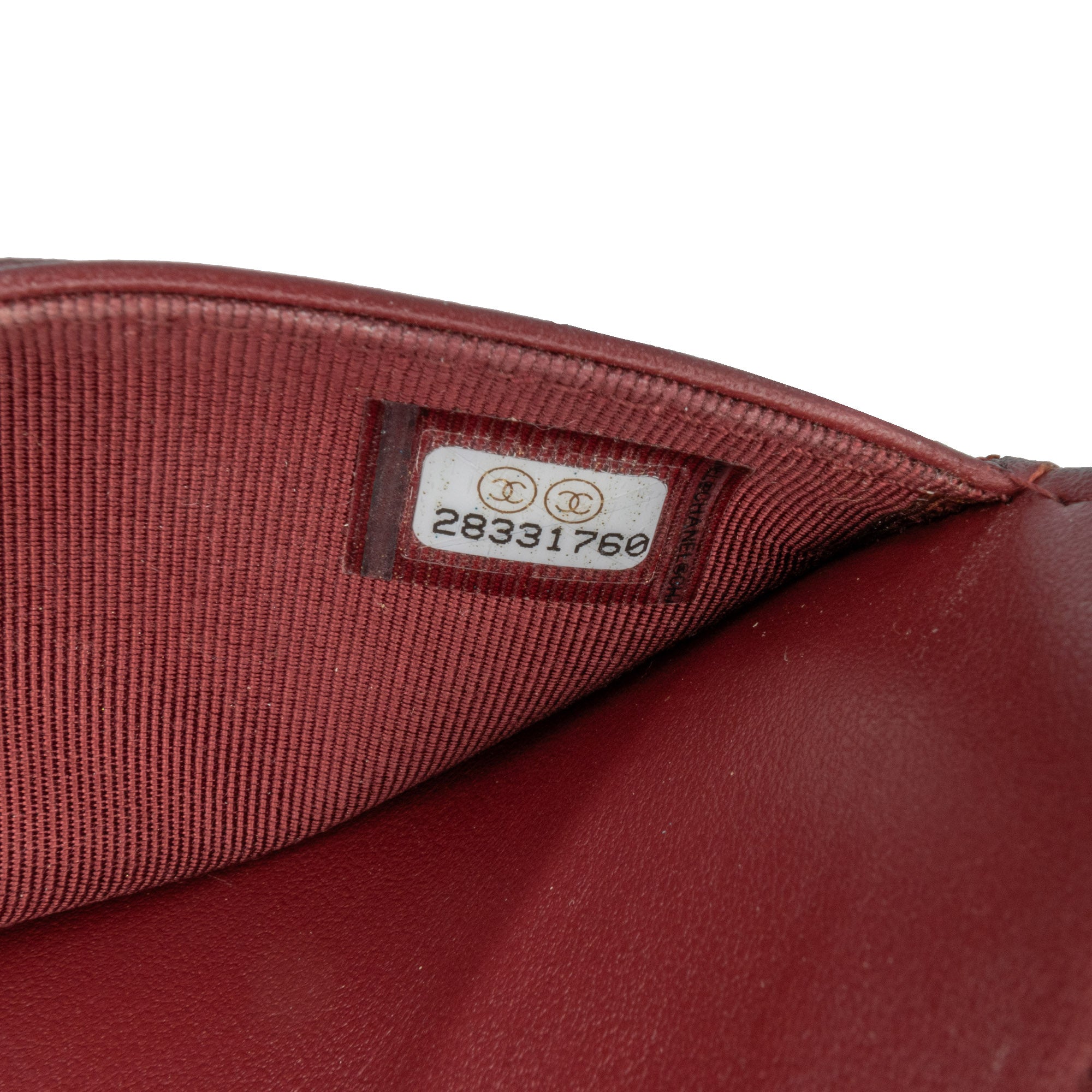 Chanel | Pre-Owned Quilted Aged Calfskin Gabrielle Wallet on Chain | Red/Bordeau