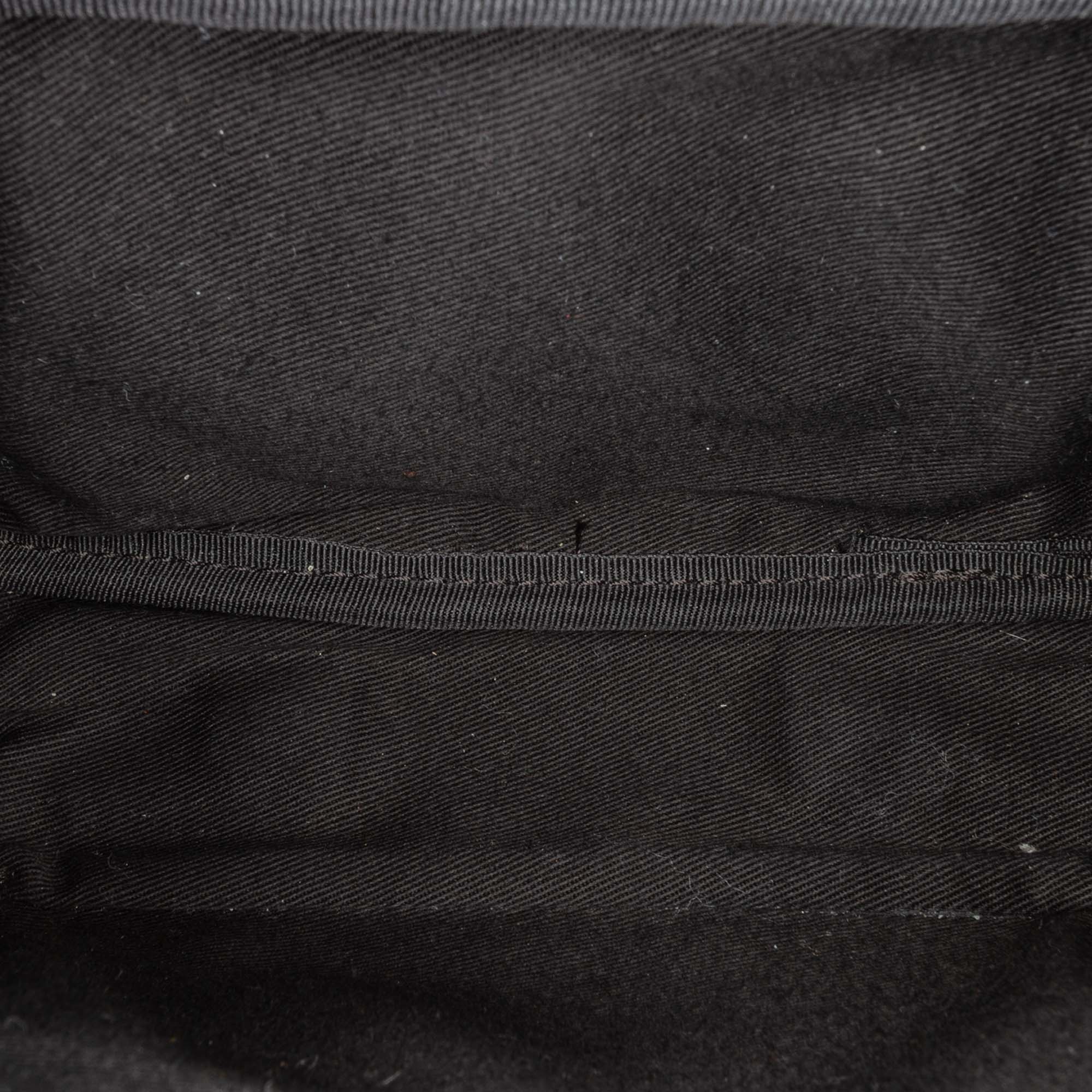 MCM | Pre-Owned Visetos Coated Canvas Triple Sling Bag | Black